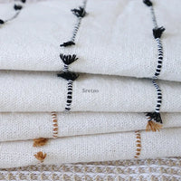 Modern Striped Cotton Linen Cushion Cover 45x45cm | Jacquard Sofa Pillow Case