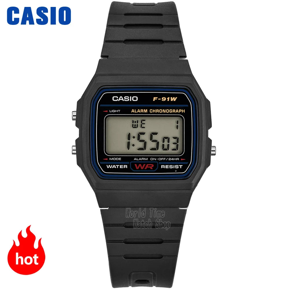 Casio F-91WM Men's Digital Sport Watch – Military LED, Waterproof, Multi-Zone