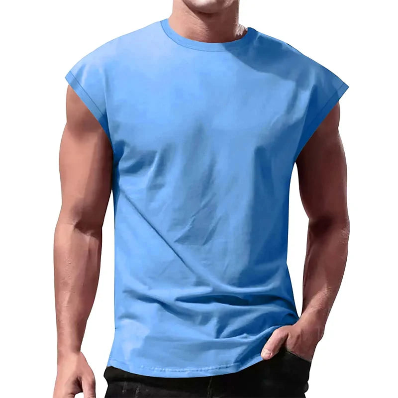 Men's Loose Sleeveless Tank Top – Breathable Casual Vest | Round Neck | Summer Sport & Streetwear