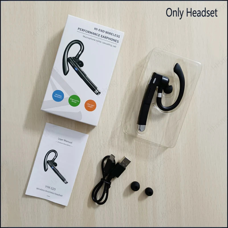 STTKGZD YYK-520 Business Bluetooth 5.1 Earphone | ENC + CVC 8.0 Noise Reduction 10H Multipoint 180H Standby Ear-Hook
