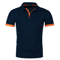 Men's Color Block Polo Shirt – Short Sleeve Casual Summer Top
