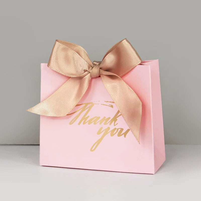 5/10pcs Thank You Candy Boxes Wedding Favors Gift Packaging Box Bag Christmas Birthday Party Baby Shower Present Packing Decor