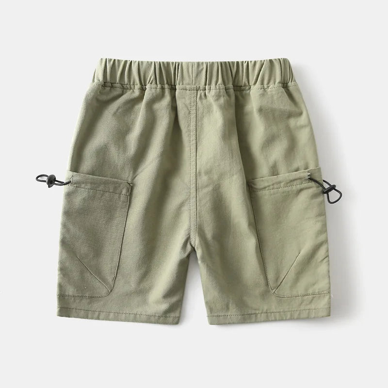 Boys Cotton Casual Shorts | Elastic Waist, Loose Fit | Toddler & Kids 2-8Y