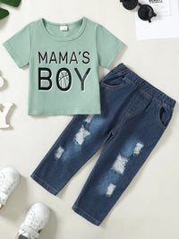 Toddler Baby Boy Clothes 1-5T Boys Summer Outfit T Shirt Short Sleeve  Jeans Pants Set Outdoor casual daily suit