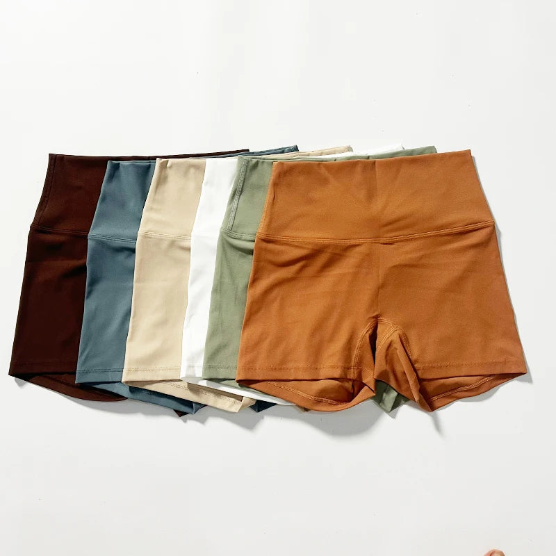 Shorts Deportivos Mujer Cintura Alta - Yoga Gym Running con Efecto Levanta Glúteos