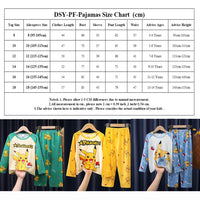 Cartoon Pijamas for Kids 3 to 5 7 9 11 13 Years Clothing Sets Boys Home Wear Girls Full Sleeve Pikachu Pajamas Teen Loungewear