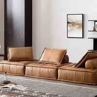 Nordic Luxury Modular Sectional Sofa - Designer Square Lazy Puffs