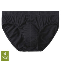 Men’s 100% Cotton Briefs – 4-Pack | Plus Size XL–5XL Breathable Underwear