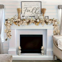 1set Autumn Maple Leaf & Pumpkin Wreath - Perfect for Christmas, and Fall Decor, Festive Wall Hanging