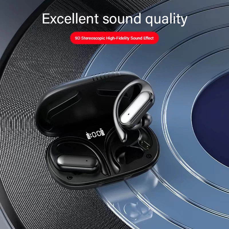 HOMEFISH A520 OWS Bluetooth 5.3 Ear Hook Earphones | HD Stereo Touch Control Sweat-Proof Wireless Headset