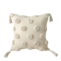 Bohemian Embroidered Pillow Cover - Geometric Tassel Cushion Case