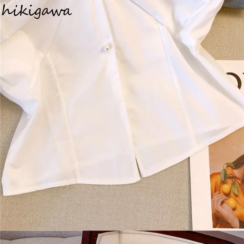 V-Neck Bow Sleeveless Crop Blouse – Korean Temperament Slim Fit Women's Summer Top