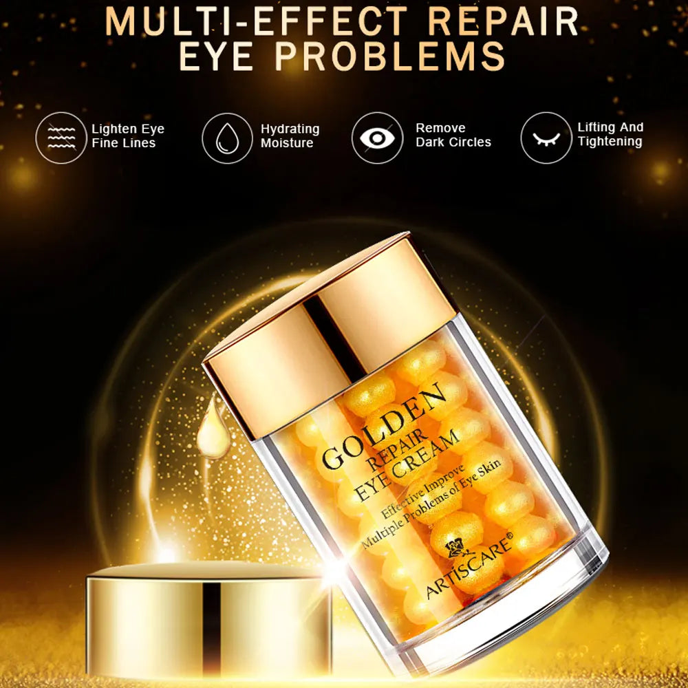 ARTISCARE 24K Gold Skincare Set – Face Essence + Eye Cream + Peptide Roller | Dark Circles & Anti-Aging