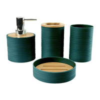 4-Piece Bathroom Accessories Set | Soap Dispenser, Toothbrush Holder, Cup & Soap Dish