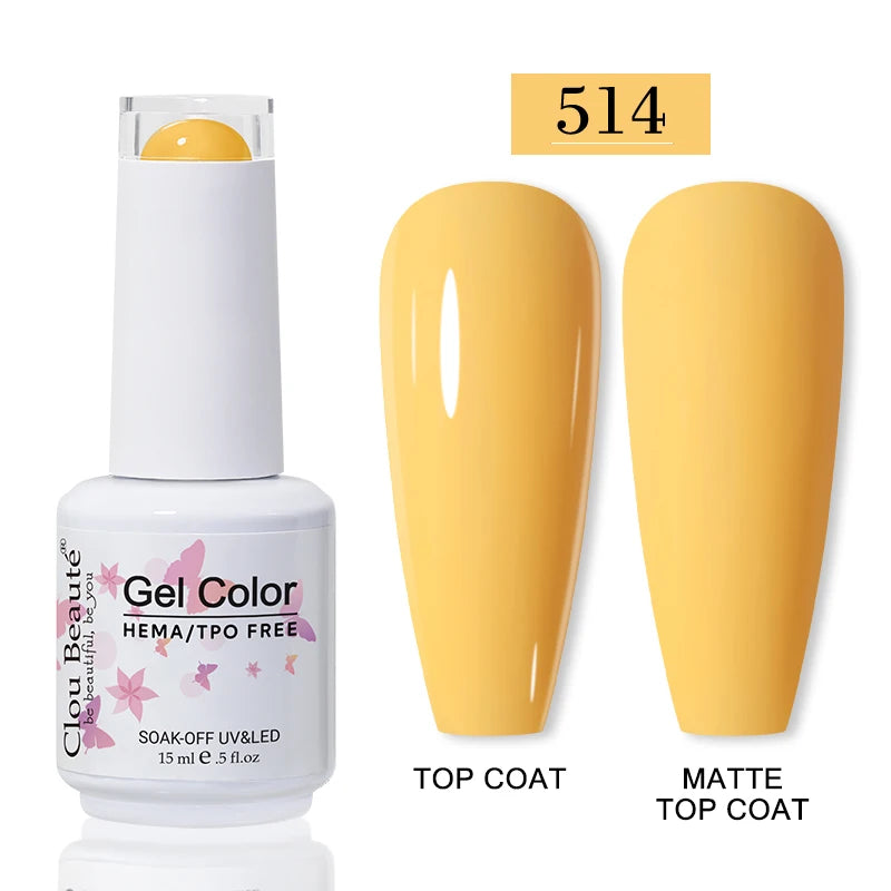 No-Wipe Top Coat & Sticky Base Coat UV Gel Polish — Long-Lasting, MSDS Certified, 15ml