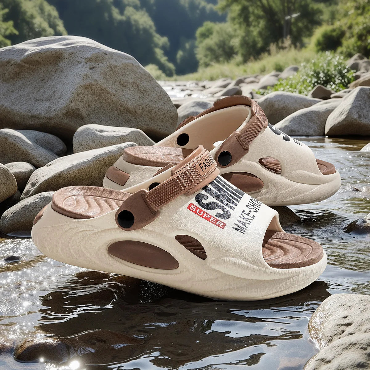 Men's Anti-Slip Beach Slides - Ultra Light Summer Slippers