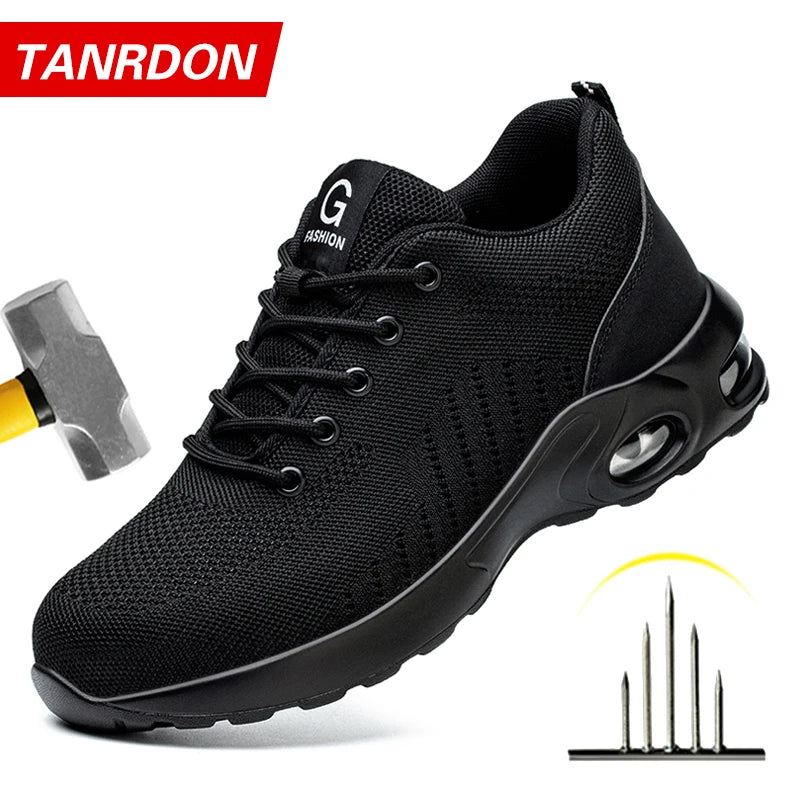 Men's Steel Toe Safety Boots - Indestructible Work Sneakers Anti-Smash