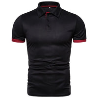 Men's Solid Color Short Sleeve Polo Shirt — Breathable, Everyday Casual