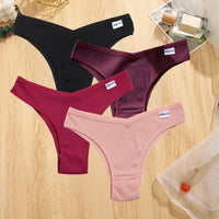 Set de 4 Panties de Algodón Talle V para Mujer