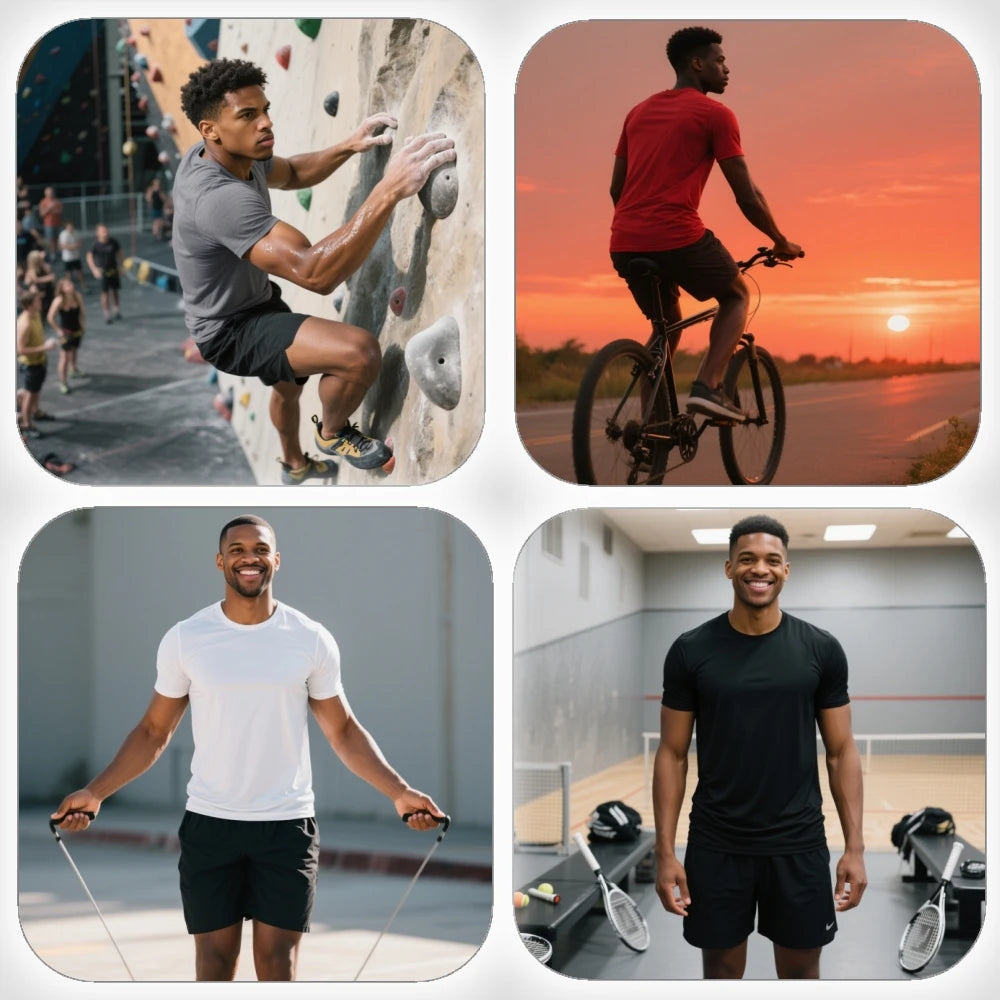 Men's 5-Pack Quick Dry Sport Shirts - Athletic Performance Tees