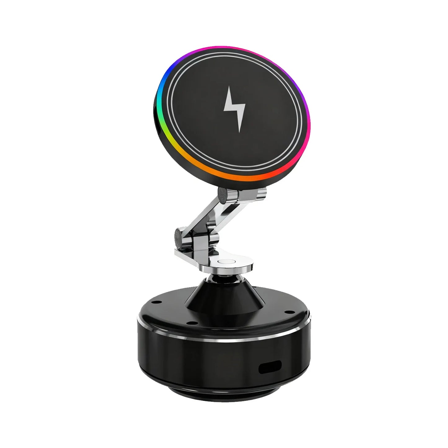 VIKEFON 15W MagSafe Car Mount Wireless Charger – Active Cooling, RGB Light, 360° Adjustable | iPhone 12–16