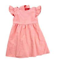 Girls Cotton Linen Princess Dress - Flutter Sleeve A-Line | Ages 4-6Y