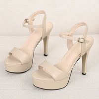 Women's Platform High Heel Sandals | Open Toe Buckle Strap Dress Pumps | US 4.5–10