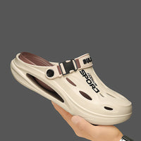 Men's Sport Clogs with Buckle Strap - Non-Slip EVA Beach & Driving Shoes