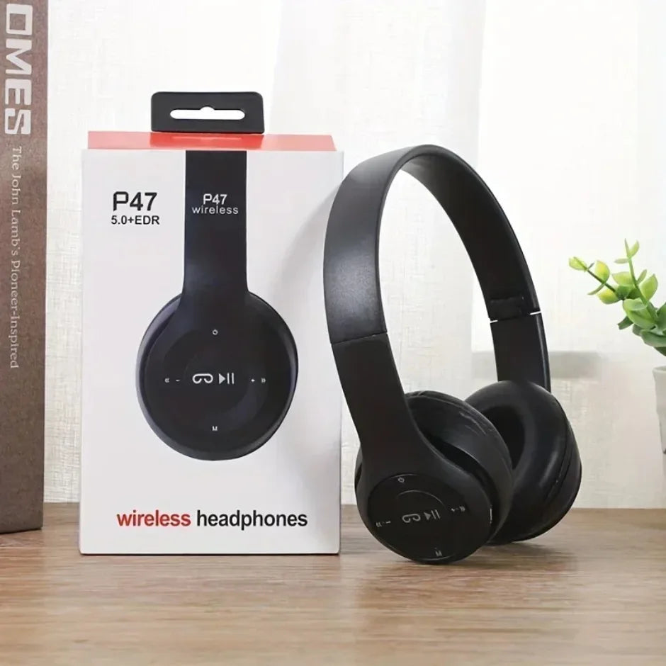Wireless Bluetooth 5.0 Headphones – Foldable Over-Ear Headset | TF Card + Wired Mode | Universal Compatibility