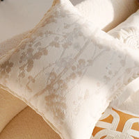 French Light Luxury Forest Jacquard Cushion Cover | Brown Patchwork Pillow Case