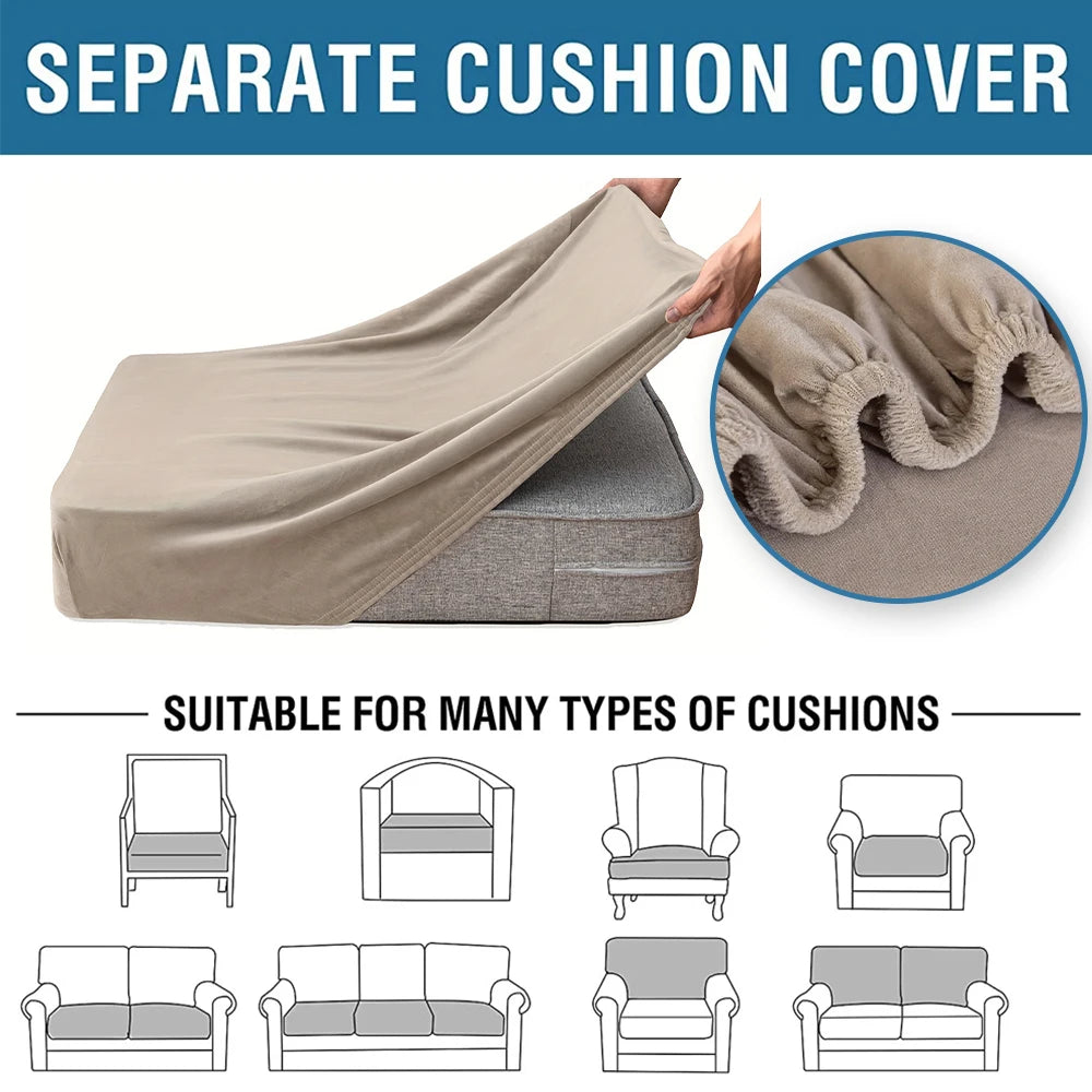 Super Soft Stretch Sofa Seat Cover | Anti-Slip Washable Sectional Protector
