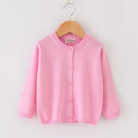 Autumn Girls Clothes Baby Casual Cardigan Solid Open Stitch Boys Soft Coats Children Sweaters Toddler Knit Jackets Full Sleeve