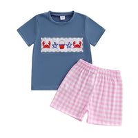 Infant Baby Girl Outfit Set Floral Print Ruffle Sleeve T-shirt and Shorts with Bow Headband Summer Clothes Set