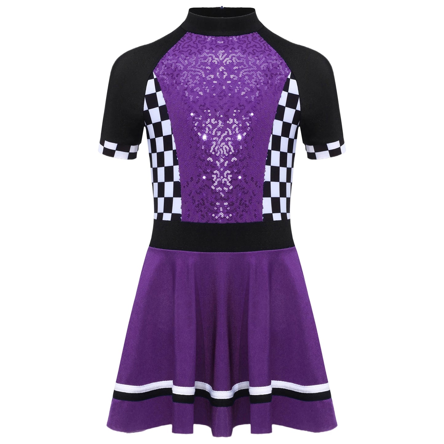 Girls Racing Queen Costume Dress - Sequin Tutu Halloween Outfit