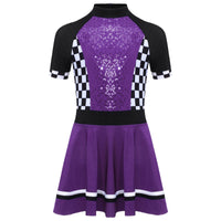 Girls Racing Queen Costume Dress - Sequin Tutu Halloween Outfit