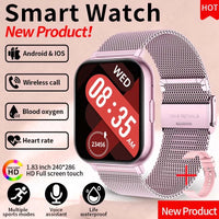 LIGE Y28 Smart Watch | 1.83" HD Bluetooth Calling Heart Rate Sleep Monitor Fashion Smartwatch for Android & iOS