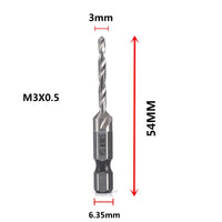 HSS Titanium Metric Tap Drill Bits Set | M3–M10 Thread Taps