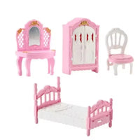 Dollhouse Miniature Furniture Set – 1:12 Scale Bedroom, Kitchen, Bathroom & Living Room