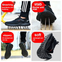 Men's Steel Toe Safety Shoes - Puncture-Proof Work Sneakers