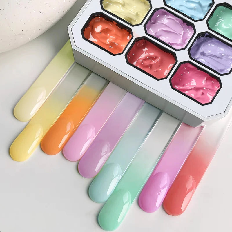 UR SUGAR Y2K Gradient Blush Gel Nail Polish – 9 Colors 4-in-1 Pat Painting | Semi-Permanent UV LED Nail Art