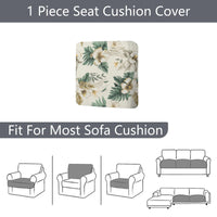 Floral Outdoor Sofa Cushion Cover | Elastic Stretch Patio Sofa Back Cover
