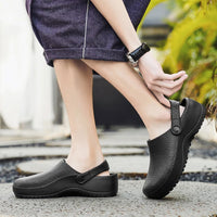 Litfun Men's Waterproof Clogs | Non-Slip Chef & Garden Shoes | Lightweight EVA Sandals