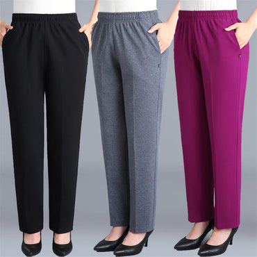Women's Relaxed Cotton Straight-Leg Pants