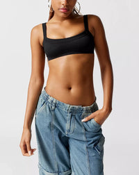 Women's Ribbed Knit Tube Crop Top