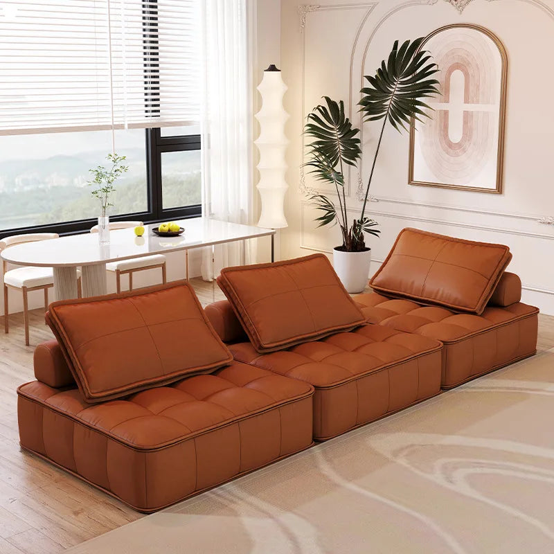 Modular Tofu Block Sofa - Square Minimalist Seating for Living Room