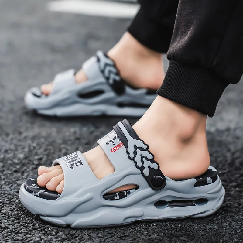 Men's Cloud Comfort Slide Slippers - EVA Platform Beach Shoes