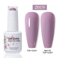 No-Wipe Top Coat & Sticky Base Coat UV Gel Polish — Long-Lasting, MSDS Certified, 15ml