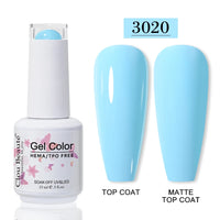 No-Wipe Top Coat & Sticky Base Coat UV Gel Polish — Long-Lasting, MSDS Certified, 15ml