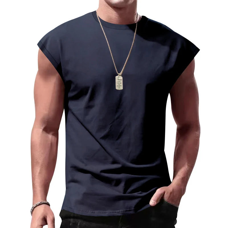 Men's Loose Sleeveless Tank Top – Breathable Casual Vest | Round Neck | Summer Sport & Streetwear