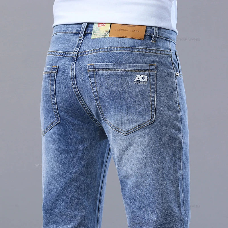 Men's Slim Straight Stretch Denim Jeans
